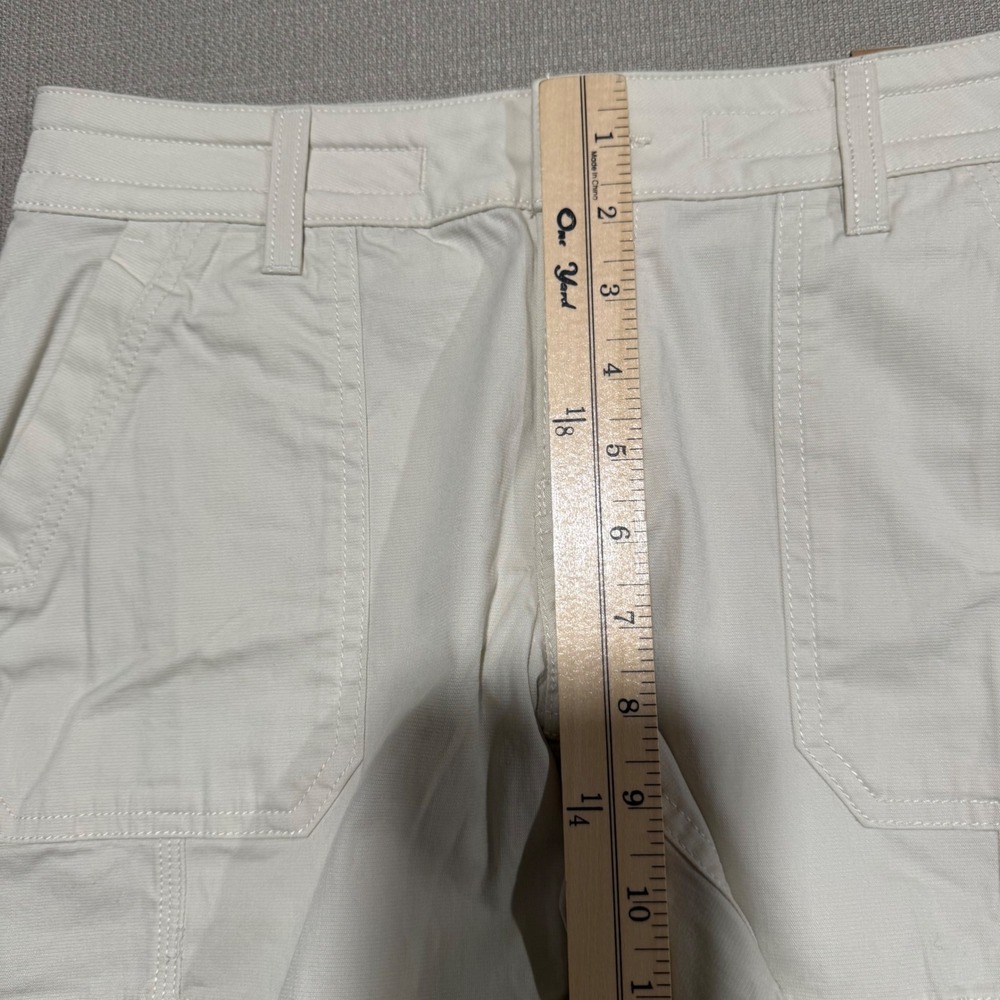 Prana Elle Shorts Womens 4 Chalk White Organic Cotton Stretch Hiking Gorpcore - Picture 7 of 8